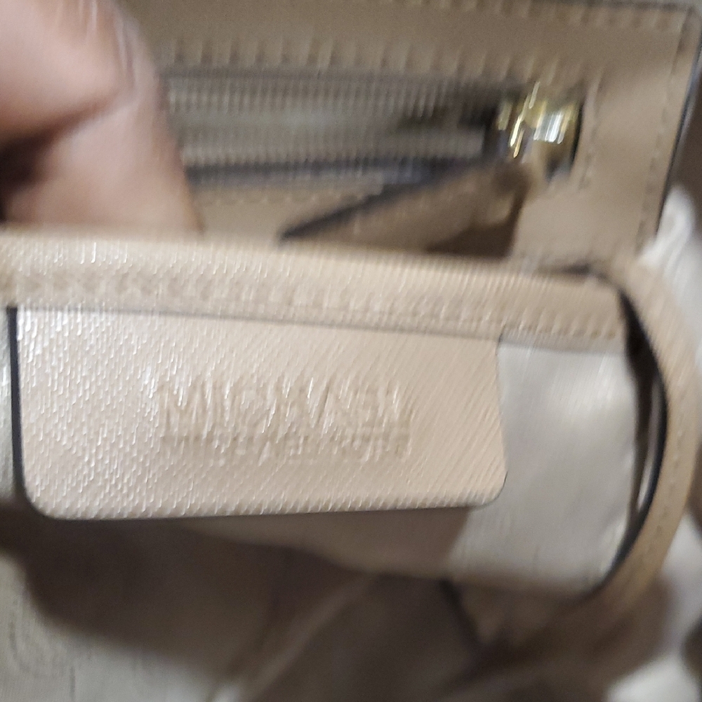 Michael Kors Tan Leather Tote with Signature Charm - Picture 9 of 12